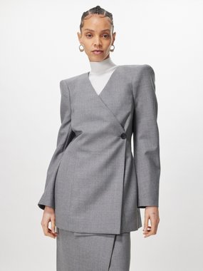 Marie Adam-Leenaerdt Tailored strong-shoulder wool jacket