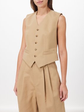 Polo Ralph Lauren Pauline cotton-blend twill waistcoat