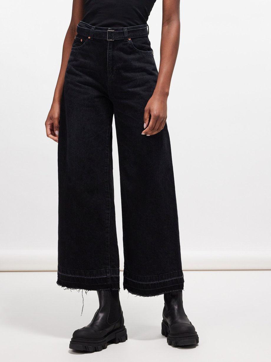 Sacai Belted wide-leg jeans