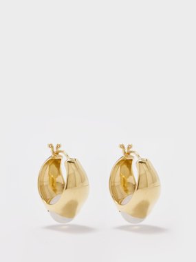 Annika Inez Rolling Stone quartz & 14kt gold-plated earrings
