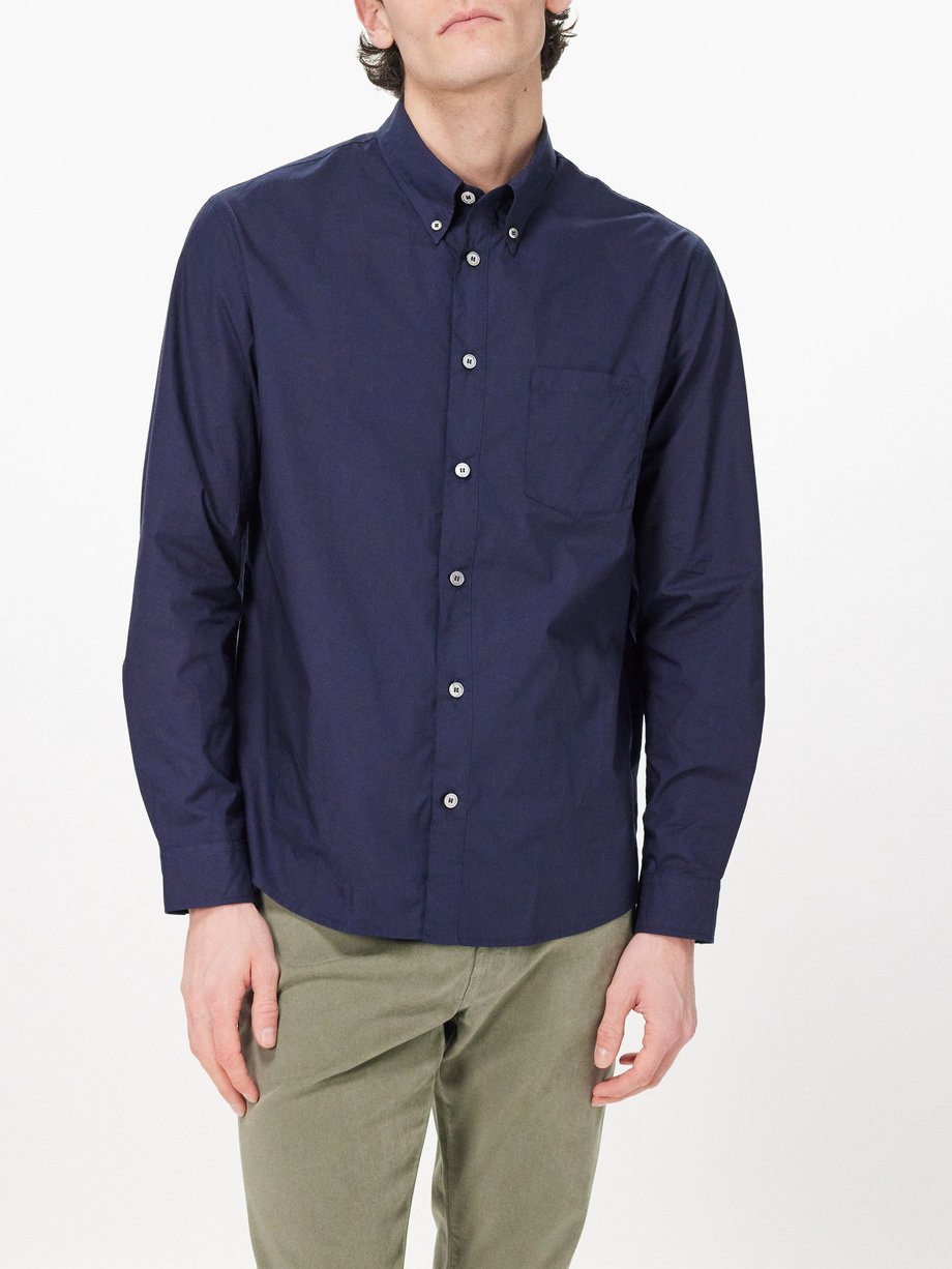 A.P.C. Edouard patch-pocket cotton-poplin shirt