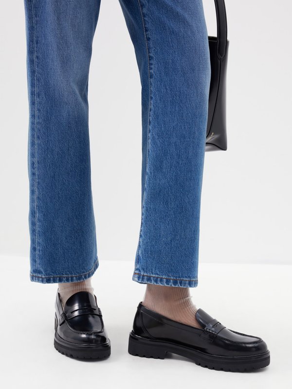 Reformation Agathea leather loafers