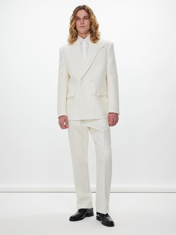 Valentino Garavani Straight-leg virgin wool-blend suit trousers