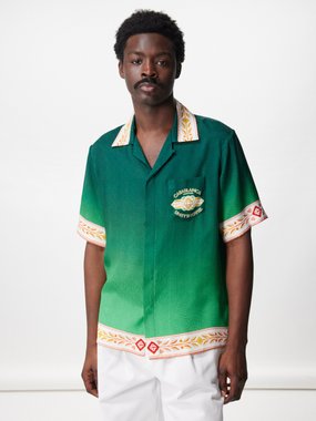Casablanca Unity Is Power silk-jacquard shirt