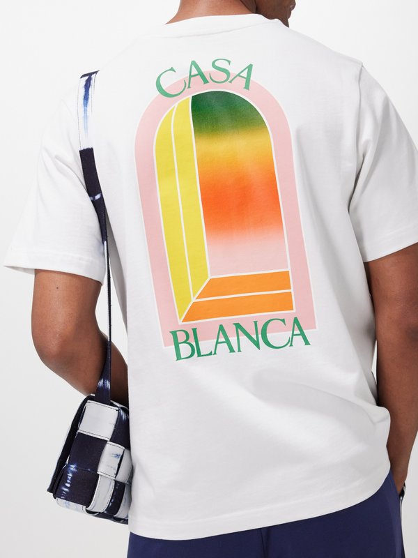 Casablanca Logo-print organic cotton-jersey T-shirt