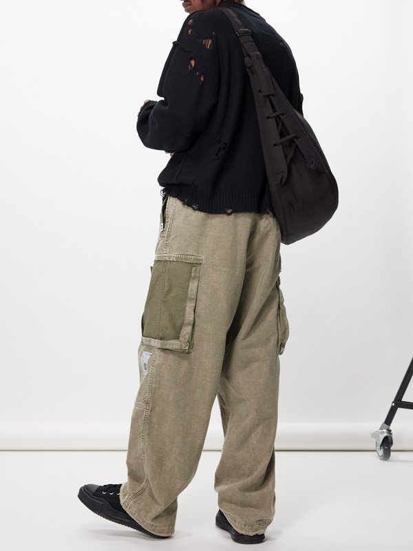 Mihara Yasuhiro Deconstructed cotton cargo trousers