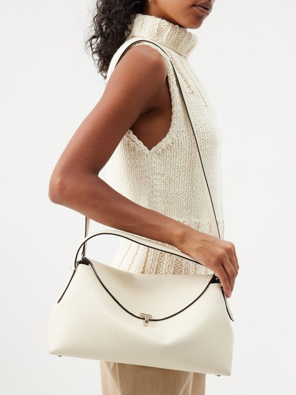 Toteme Grained-leather cross-body bag