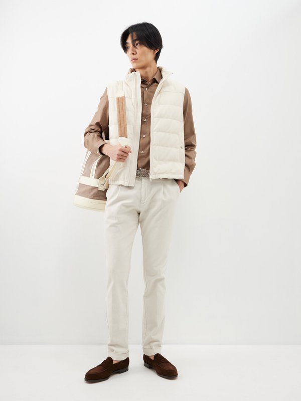 Brunello Cucinelli Flap-pocket cotton-twill shirt