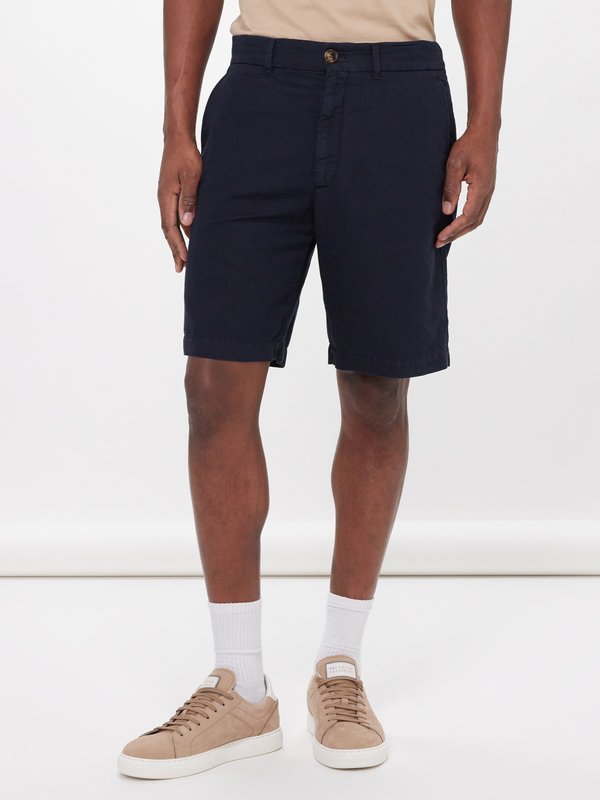 Brunello Cucinelli Washed linen-blend shorts
