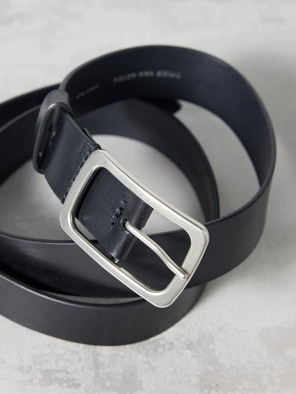 Dries Van Noten Rectangle-buckle leather belt