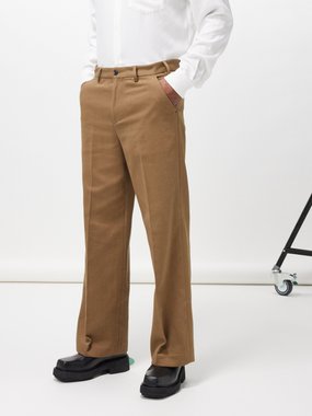 OUR LEGACY Our Legacy Sailor cotton-sateen relaxed-leg suit trousers