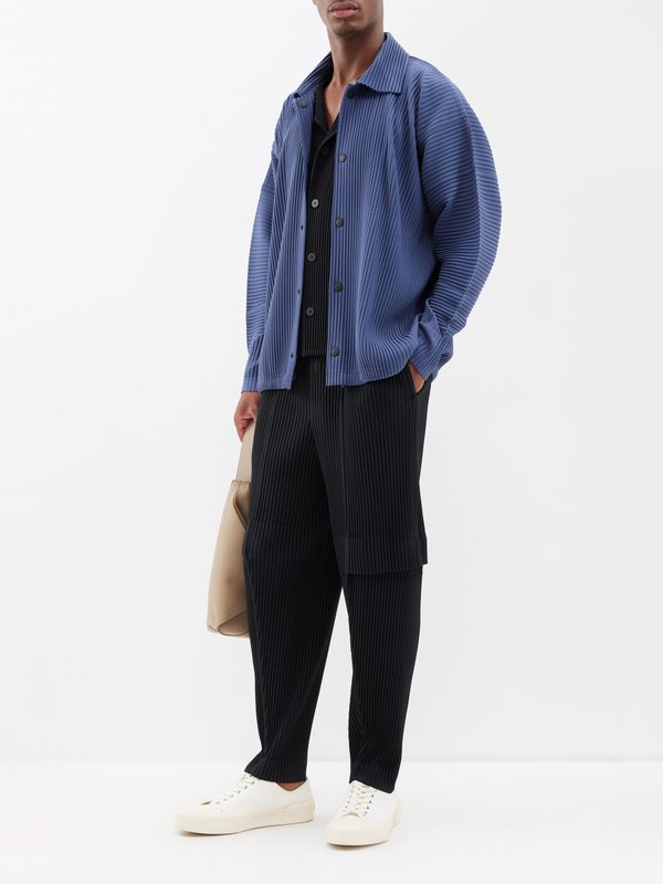 Homme Plissé Issey Miyake Technical-pleated tapered cargo trousers