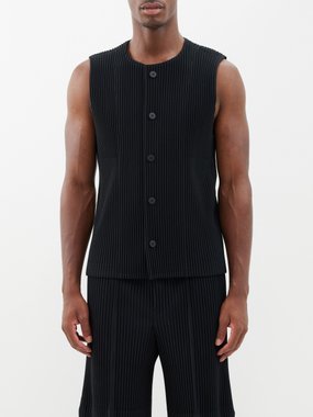 Homme Plissé Issey Miyake Technical-pleated sleeveless top