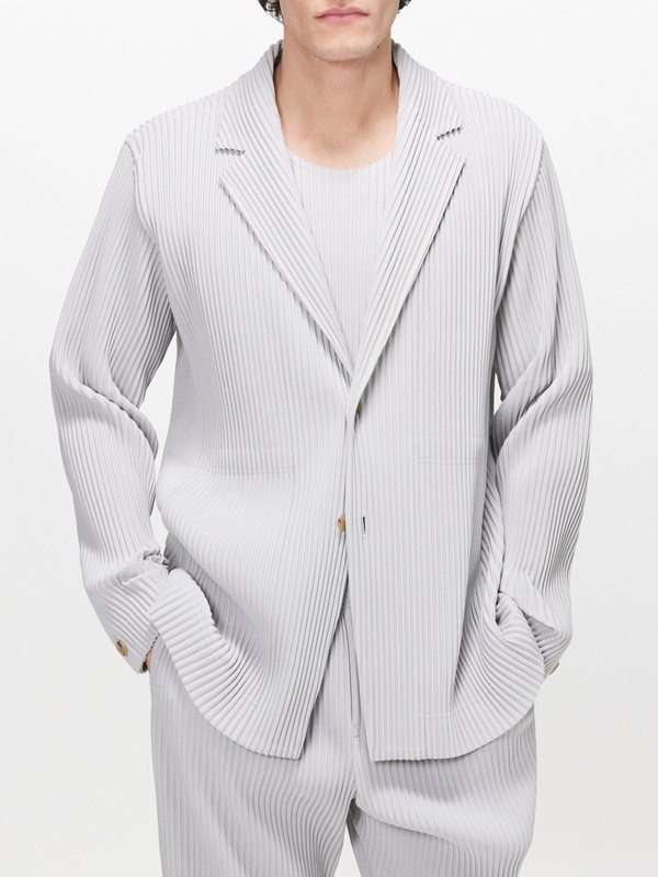 Homme Plissé Issey Miyake Technical-pleated suit jacket