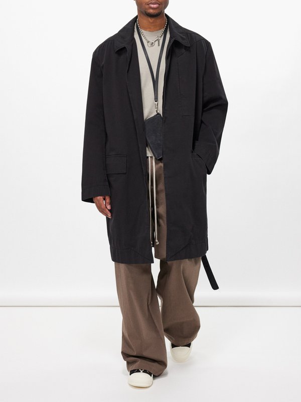 Rick Owens DRKSHDW Jumbo Mac cotton-twill overcoat