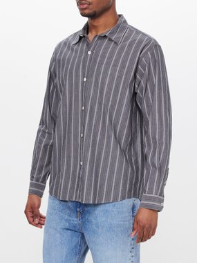 mfpen Distant striped cotton shirt