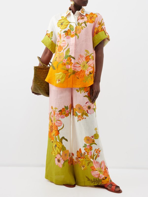 ALÉMAIS (ALÉMAIS) Silas floral-print linen oversized shirt