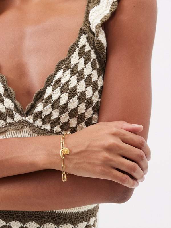 Hermina Athens Yasemi gold-vermeil charm bracelet