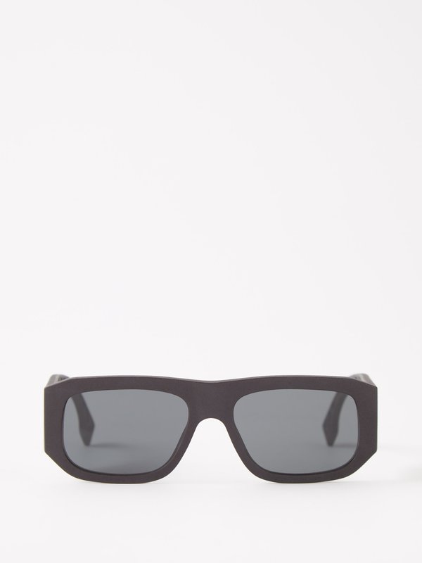 Fendi Eyewear (Fendi) Shadow FF-logo D-frame acetate sunglasses