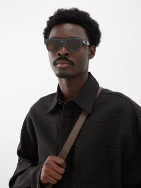 Fendi Eyewear Fendi O’Lock rectangular acetate sunglasses