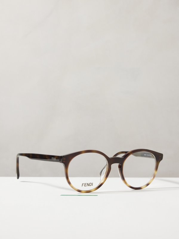 Fendi Eyewear (Fendi) Round tortoiseshell-acetate glasses