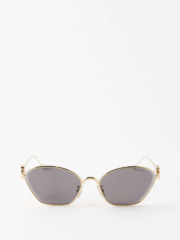 LOEWE Eyewear (LOEWE) Anagram-logo cat-eye metal sunglasses
