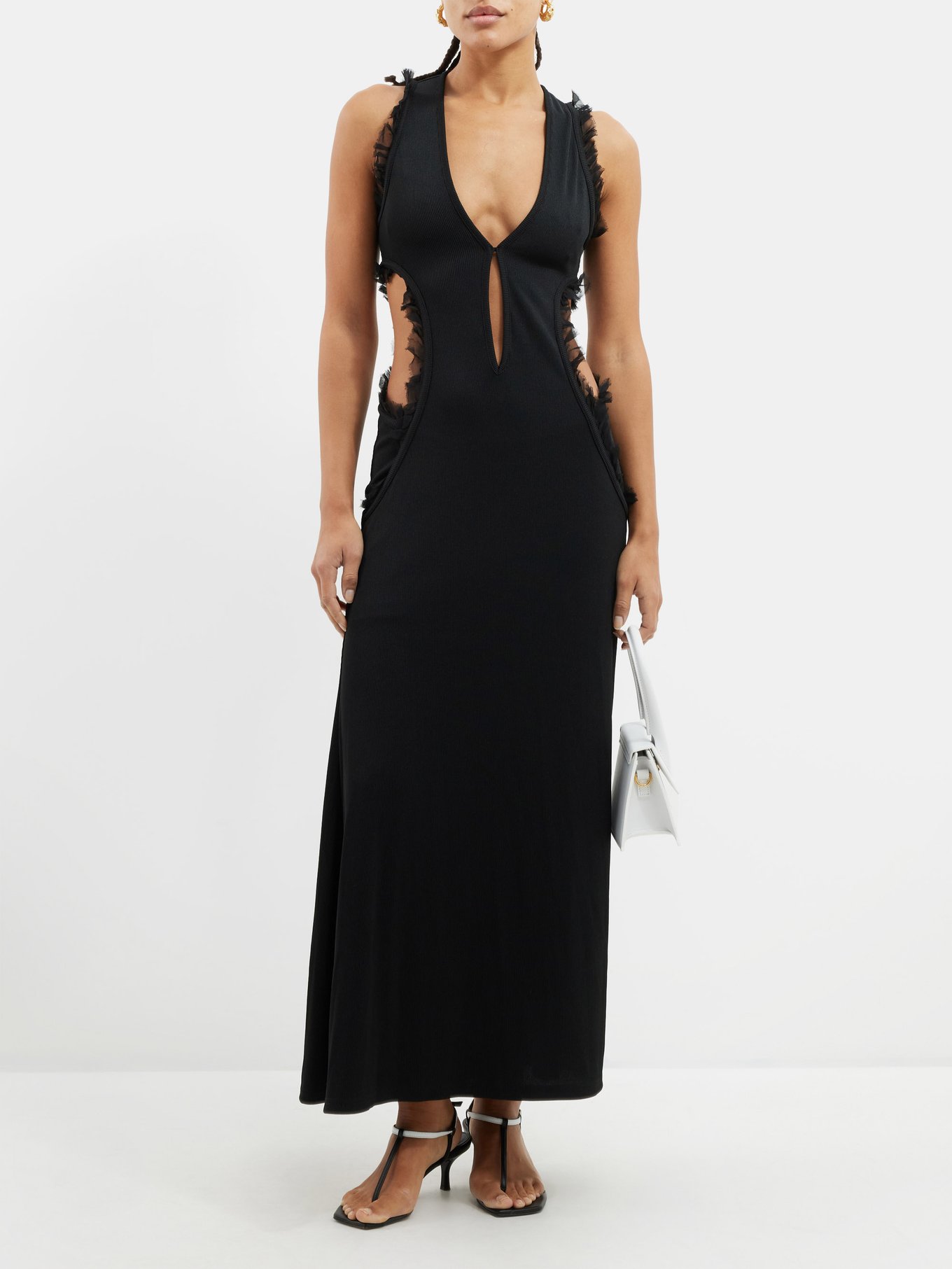 Christopher Esber Carina ruffle-trim ribbed-knit Maxi Dress - Farfetch