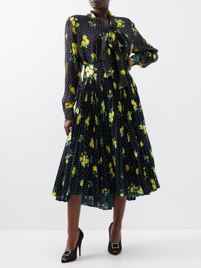 Richard Quinn Emma floral-print silk-blend chiffon dress