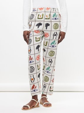 Muzungu Sisters Fern printed linen trousers