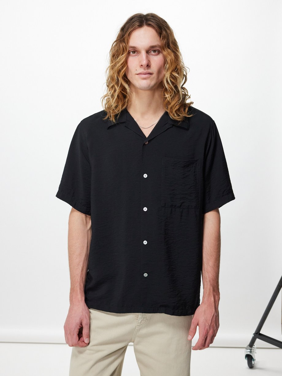 NN.07 Julio Tencel-blend short-sleeved shirt
