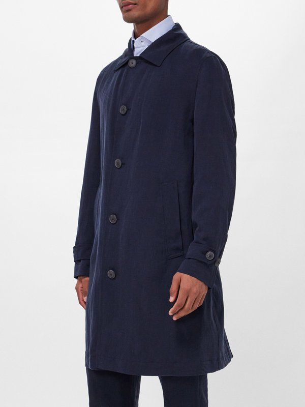 BOSS Cam lyocell-blend overcoat