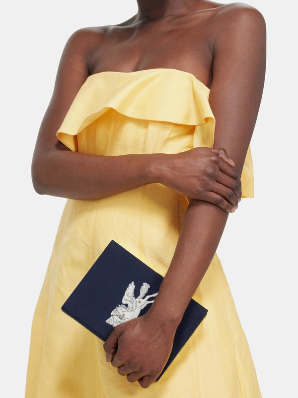 Olympia Le-Tan Une Volée d'Amour embroidered book clutch bag