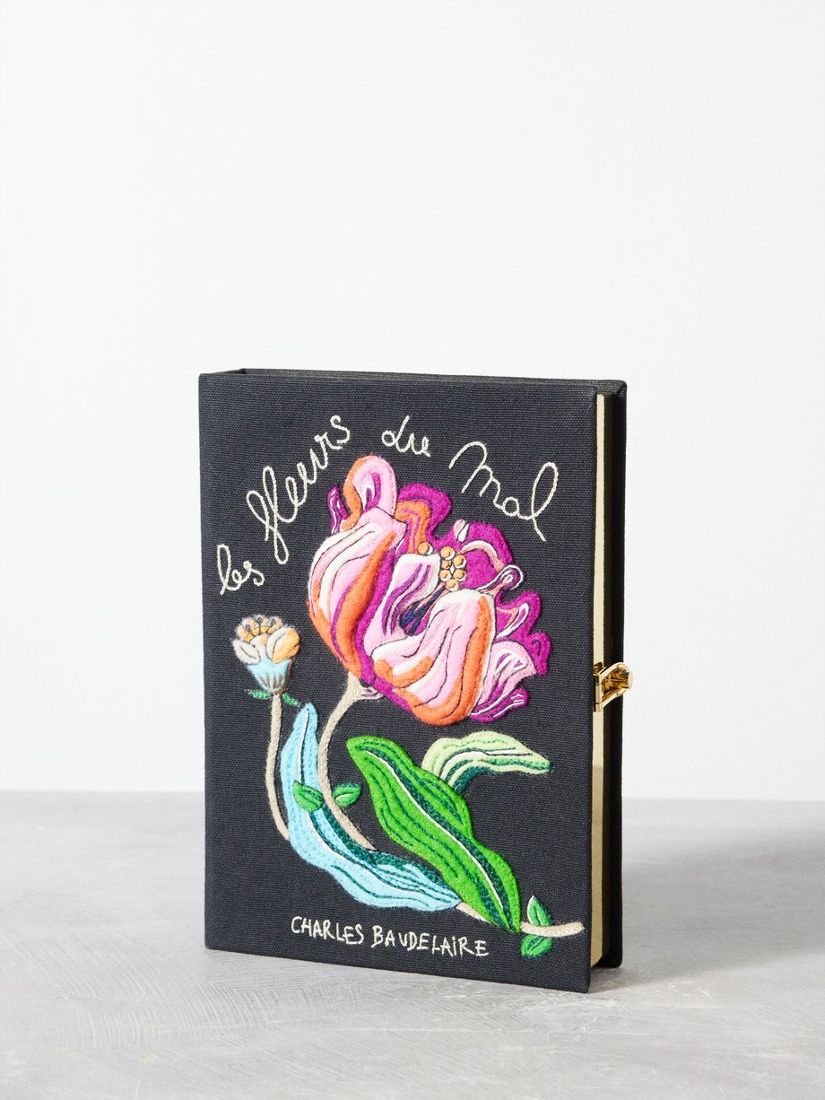 Olympia Le-Tan Le Fleurs Du Mal embroidered book clutch bag