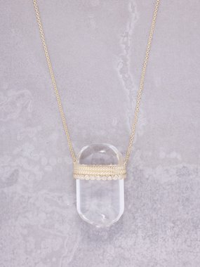 Pascale Monvoisin Jil diamond, crystal & 9kt gold necklace