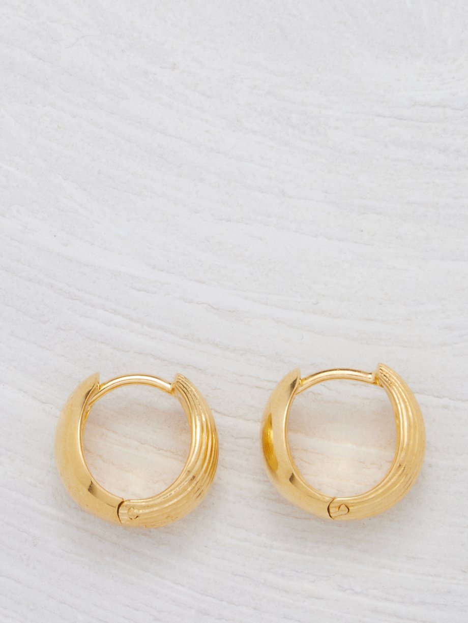 Sophie Buhai Reversible 18kt gold-vermeil hoop earrings