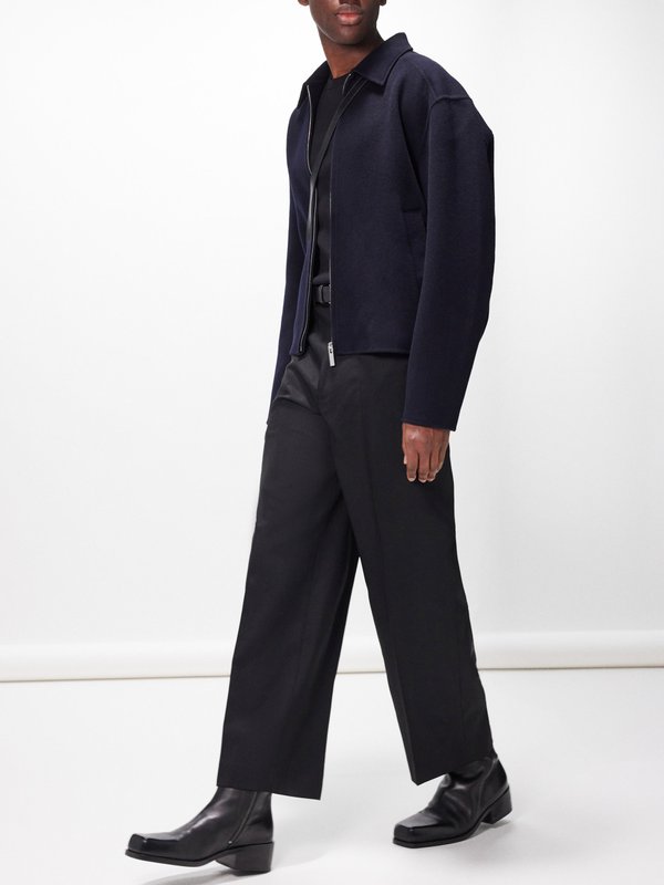 Róhe Pressed-crease wool tailored trousers