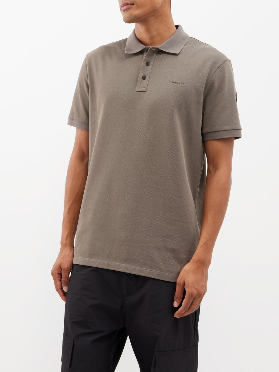 Moncler Logo-print cotton-piqué polo shirt