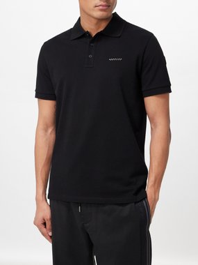 Moncler Logo-print cotton-piqué polo shirt