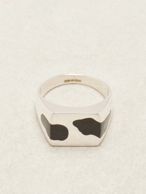 Ellie Mercer Resin & sterling-silver signet ring