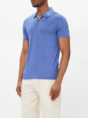 Vilebrequin Pirinol open-collar Tencel polo shirt
