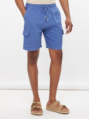 Vilebrequin Flap-pocket linen shorts