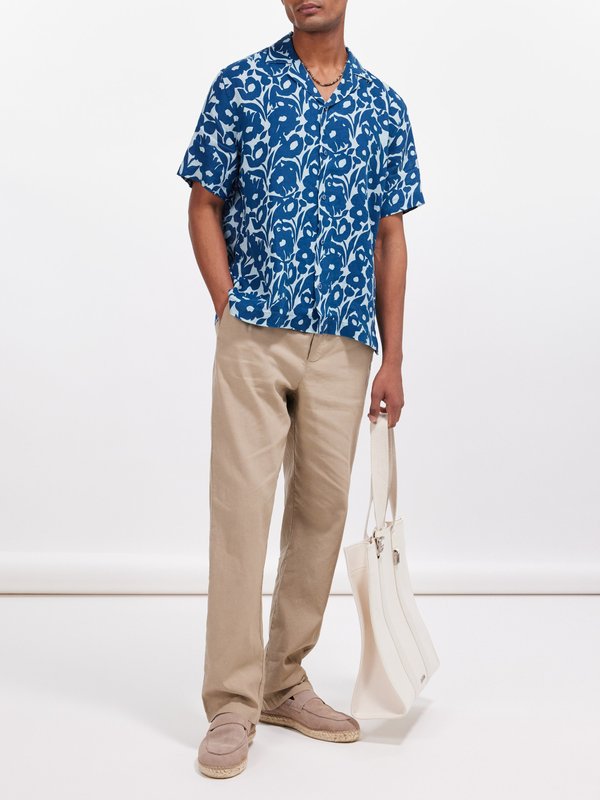Frescobol Carioca Roberto floral-print linen shirt