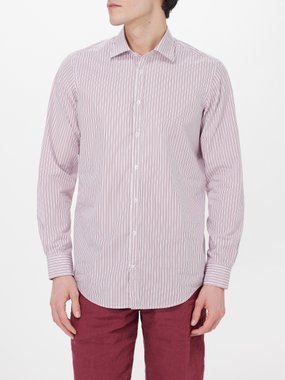 Massimo Alba Genova striped cotton-poplin shirt
