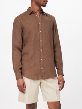 Massimo Alba Canary linen long-sleeved shirt