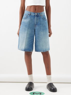 Haikure Becky cotton-denim Bermuda shorts