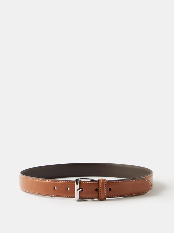 Anderson's Topstitched leather belt