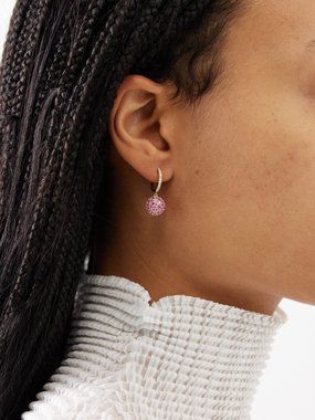Roxanne First Bauble diamond, sapphire & 14kt gold earrings
