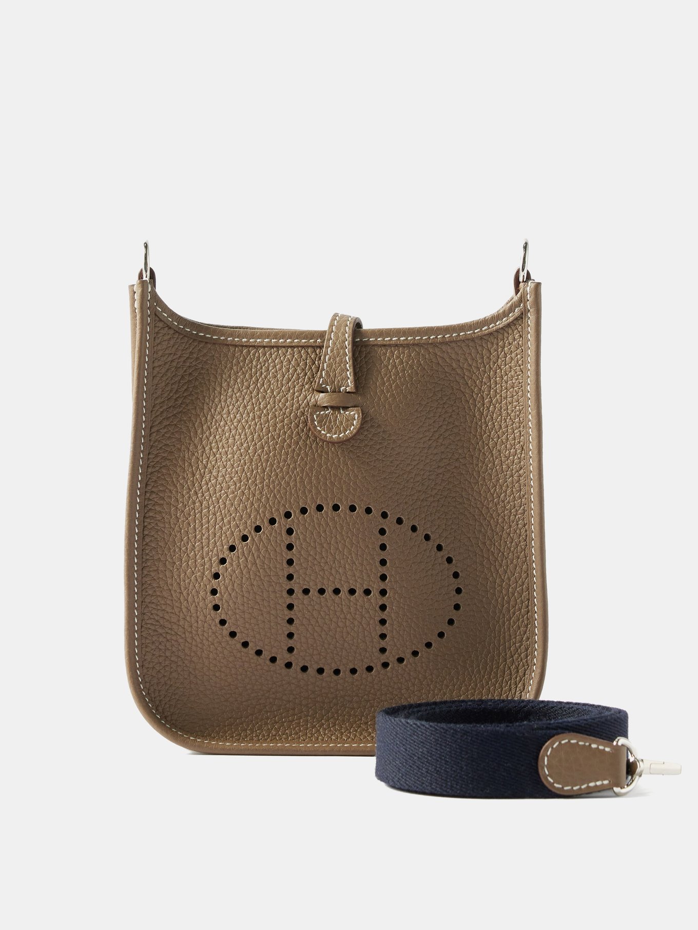 Brown Hermès Evelyne mini cross-body bag