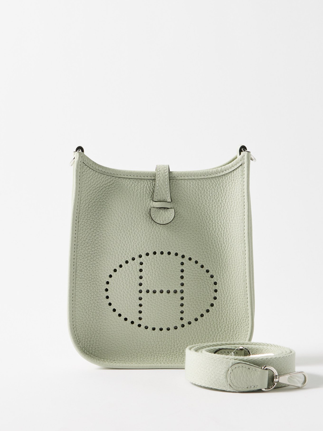 Grey Hermès Evelyne mini cross-body bag