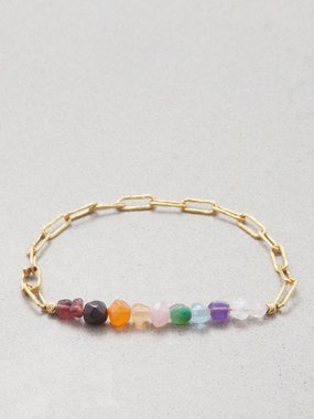 Healers Chakra Stones & 18kt recycled gold bracelet
